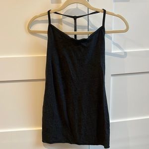 Lululemon Dark Grey Spaghetti Strap Tank Top (with built in bra)